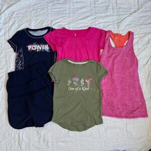 girls sz 6 clothing bundle shirts and shorts lot activewear & casual